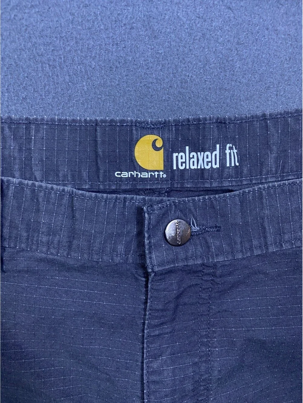 Carhartt Grey Relaxed Fit Force Broxton Cargo Short Men's Sz 50 Ripstop Workwear